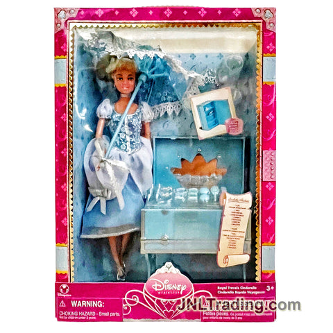 Disney Princess Royal Travels Series 12 Inch Doll - CINDERELLA with Trunk/Vanity, Umbrella, Tiara and Necklace