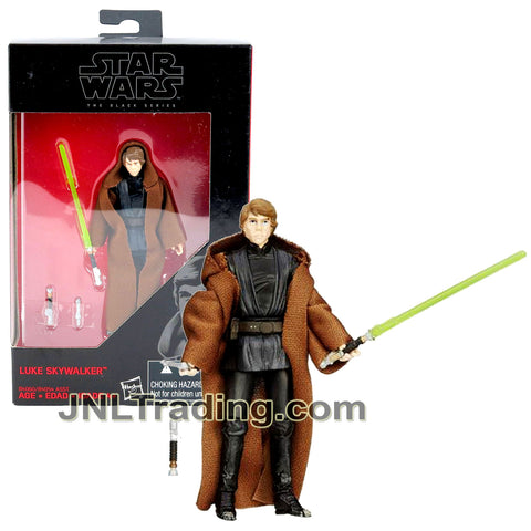 Year 2015 Star Wars The Black Series Exclusive 4 Inch Tall Figure - LUKE SKYWALKER B4060 with Green Lightsaber and Hilt
