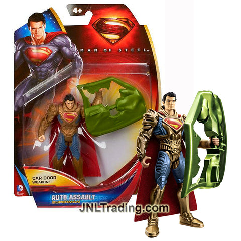 Year 2013 Superman Man of Steel Movie Series 4 Inch Tall Action Figure - Auto Assault SUPERMAN with Car Door