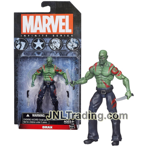 Year 2014 Marvel Infinite Series 4 Inch Tall Figure - Guardians of the Galaxy DRAX with Daggers