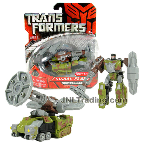Year 2007 Transformers Movie Series Target Exclusive Scout Class 4 Inch Tall Figure - Autobot SIGNAL FLARE with Energon Weapon (Half-Track Tank)