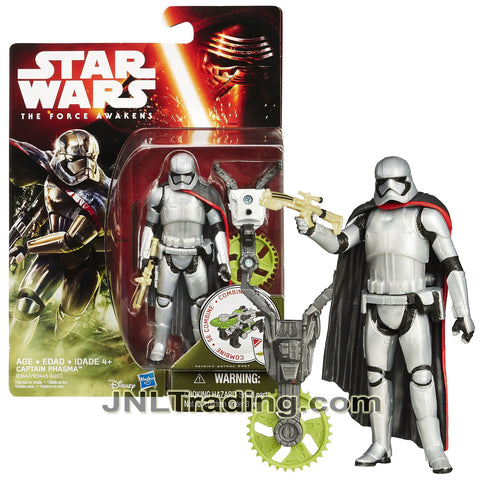 Year 2015 Star Wars The Force Awakens Series 4 Inch Figure - CAPTAIN PHASMA with Blaster Plus Build A Weapon Part #1