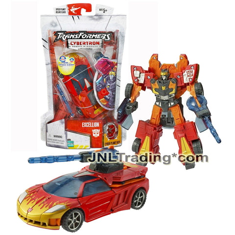Year 2005 Transformers Cybertron Series Deluxe Class 6 Inch Tall Figure - Autobot EXCELLION with Grenade Launcher and Cyber Key (Race Car)