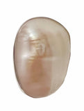 Adjustable Large Oval Mother of Pearl Natural Statement Shell Ring Handcraft O2