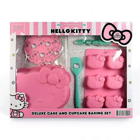 SANRIO Hello Kitty Deluxe Silicone Cake & Cupcake Baking Set 23 pcs BPA FREE