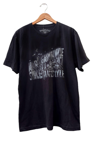 Jimmy Buffett's Margaritaville Men T-Shirt Vintage Black 1977 LIFESTYLE