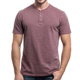 LEE Premium Select Texure Stripes Henley Men Short Sleeve Shirt Vintage Wash