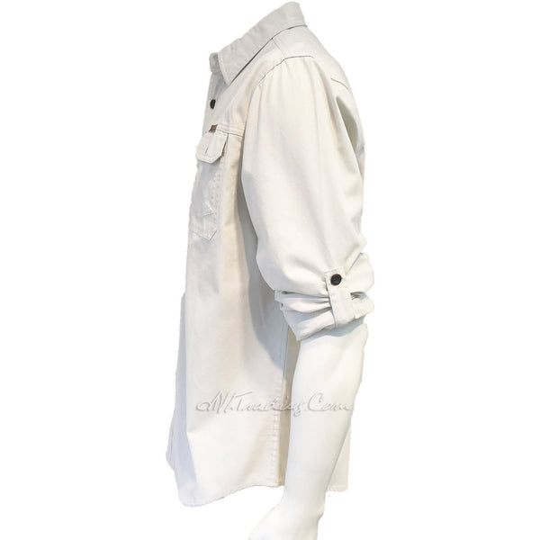 フィールドアンドストリーム メンズ シャツ Field & Stream Men's Latitude II Long Sleeve Button Down Shirt - White FIELD & STREAM Brushed Poplin 100% Cotton Long Sleeve Utility