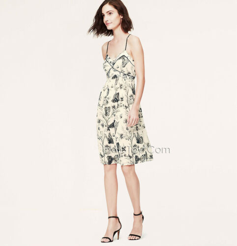 NWT Ann Taylor LOFT BUTTERFLY PRINT RACERBACK Cami Elegant Summer Dres JNL Trading NWT Ann Taylor LOFT BUTTERFLY PRINT RACERBACK Cami Elegant Summer Dres JNL Trading