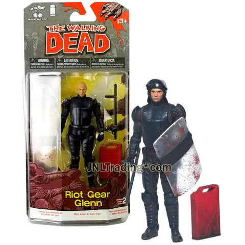 Year 2013 AMC TV Series Walking Dead 5 Inch Tall Figure - RIOT GEAR GLENN