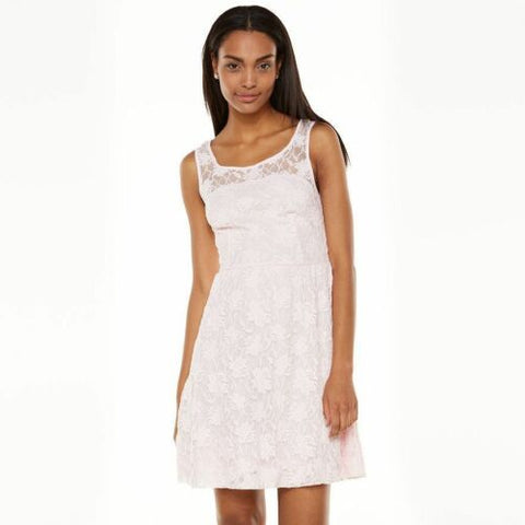 NWT LC Lauren Conrad Women's Beautiful Light Lilac Full Lining Lace Fit & Dress