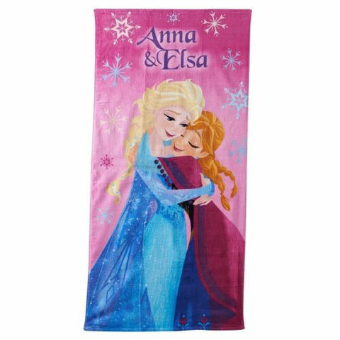 NWT Disney's Frozen Anna Elsa Falling Snowflakes Beach Pool Towel Large 28x58"