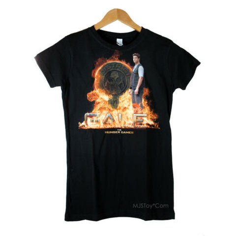 The Hunger Games District 12 GALE in fire Girl JuniorYouth T-Shirt in Black