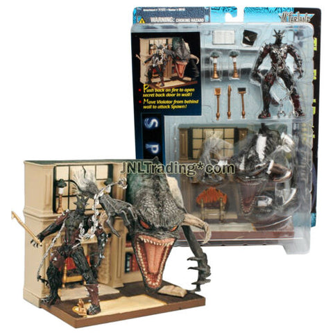 Year 1997 McFarlane Toys THE FINAL BATTLE Playset with Spawn and Violator Wall