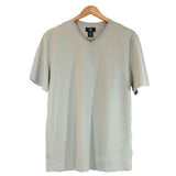Calvin Klein CK Men Short Sleeve V-Neck Stripes T-Shirt 100% Cotton