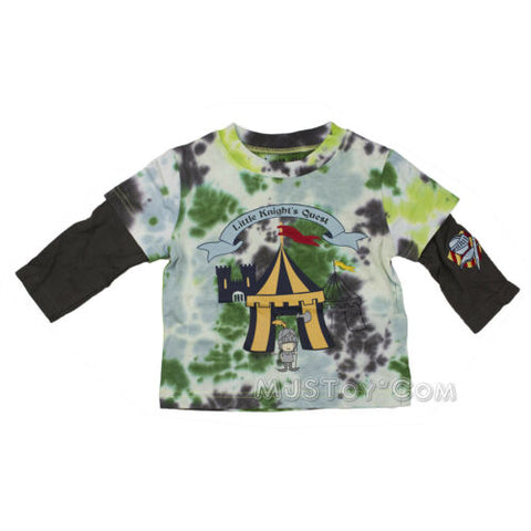 Flapdoodles Tie Dye Little Knight's Quest Long Sleeve Shirt size 6/9 or 12M