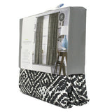 Threshold One Cotton Panel Window Treatment Black Diamond Print Curtain 54x84"