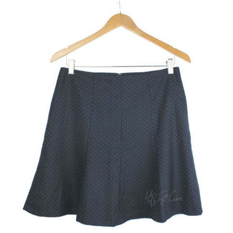 NWT Ann Taylor Women's Panels Gored Skirt Black White Stitch Skater Skirts Sz 6