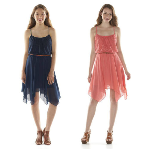 Nwt Speechless Beautiful Stylist Lightweight Cute Juniors' Handkerchief Dress