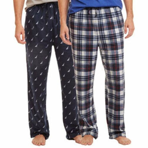NWT NAUTICA Men's Sleepwear 2 Pack Sueded Fleece Lounge/Pajama Pants PJ Size XL