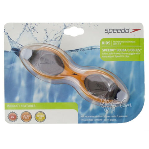 NEW Speedo Kids SCUBA GIGGLES Swimming Goggles ages 3-8 Swim Goggle UV SPEED FIT
