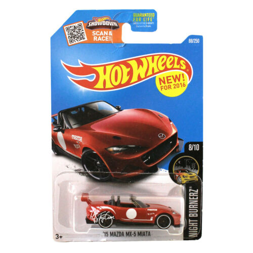NEW Hot Wheels 1:64 Die Cast Car Night Burnerz Series '15 MAZDA MX
