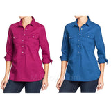 NWT Old Navy Women Utility Shirts Two Pocket Blouse 100% Cotton Top XS/S/M/L/XL