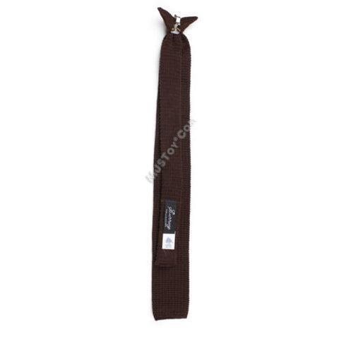 NEW Boy's Clipon 16" Brown Neck Tie 100% Pure Wool Surrey Collection Made in USA
