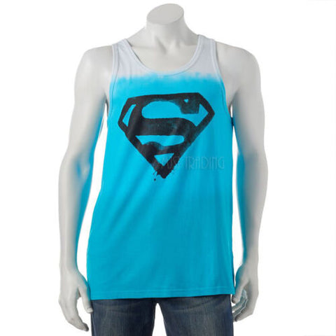 Men DC Comics Originals SUPERMAN Tie-Dye 100% Cotton HOT Summer Tank Top Tee