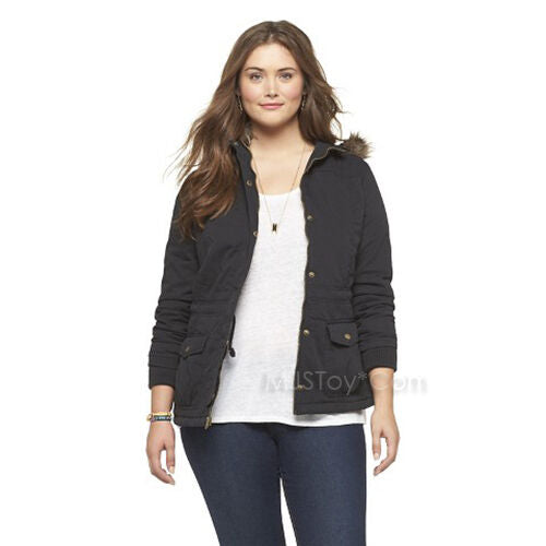NWT Mossimo Supply Co. Plus Size Hooded Quilted Parka Jacket in Black – JNL  Trading