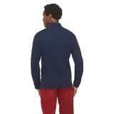 Merona Men's Waffle Full Zip Navy Blue Midweight Sweater 100% Cotton L/XXL