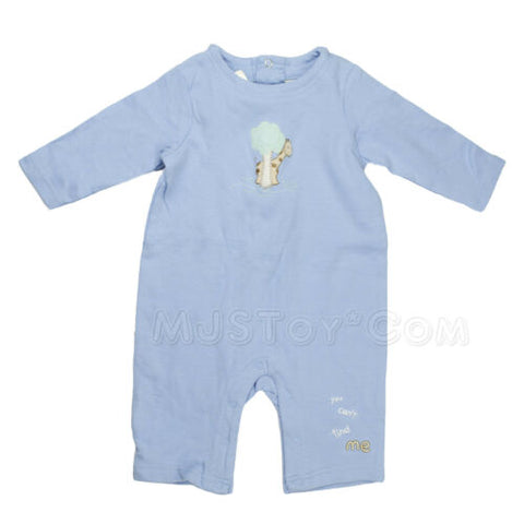Buster Brown Baby Infant Pastel Blue Giraffe Baby Romper 100% Cotton