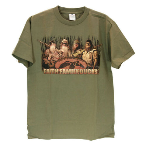 Duck Dynasty Commander FAITH FAMILY DUCKS T-Shirt Phil Si Willie Jase