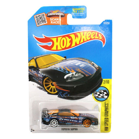 NEW Hot Wheels 1:64 Die Cast Car HW Speed Graphics Blue TOYOTA SUPRA 2/10