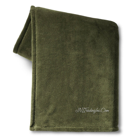 Room Essentials Dorm Bed Microplush Soft Warm Green Fleece Blanket XL TWIN