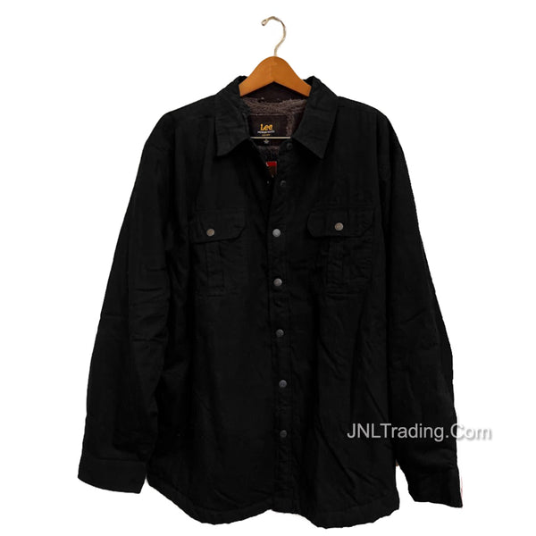 LEE Sherpa Lined Blue/Black Denim Durable Warm Shirt Jacket – JNL