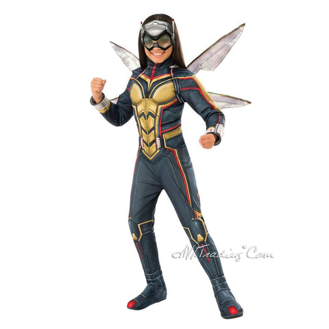 Marvel Ant-Man & The Wasp -WASP Child Costume Jumpsuit+Boot tops+Wings+Mask