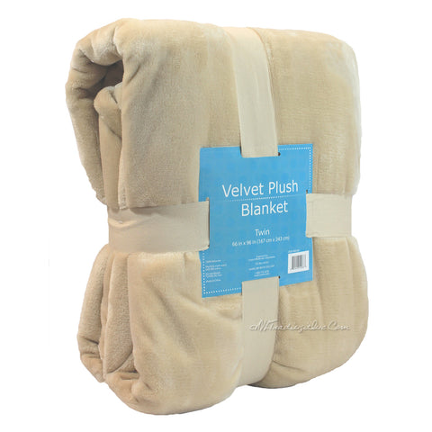 Warm Super Soft Velvet Plush Lounge Throw Blanket Twin