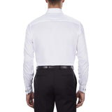 Calvin Klein Steel+ Men's White Dress Shirt Regular Fit French Cuff Non Iron