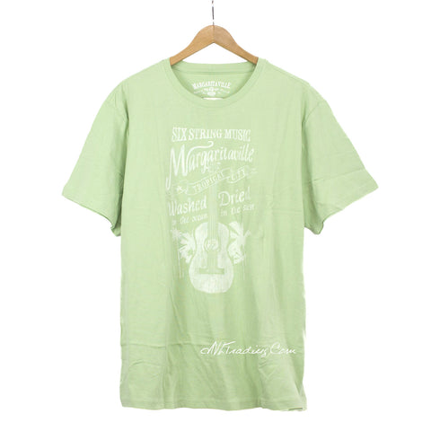 Jimmy Buffett's Margaritaville Lime Cotton T-Shirt GUITAR Tropical City Tee