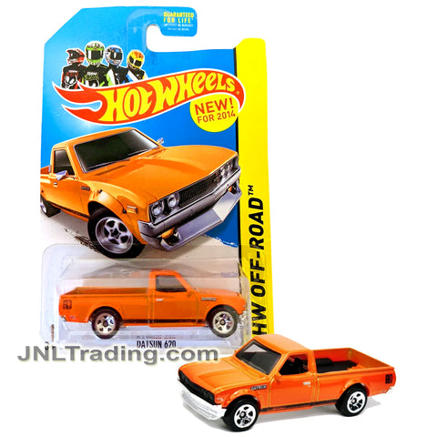 Year 2013 Hot Wheels HW Off-Road Series 1:64 Scale Die Cast Car Set #139 - Orange Pick-Up Truck DATSUN 620