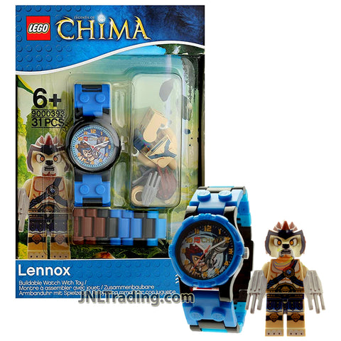 Year 2013 Lego Legends of Chima Series Watch with Minifigure Set #9000393 - LENNOX with Pair of Claws (Water Resistant: 50m/165ft)