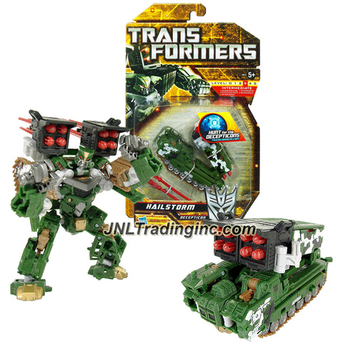 Hasbro Year 2010 Transformers "Hunts for the Decepticons" Series 6 Inch Tall Deluxe Class Robot Action Figure - Decepticon HAILSTORM with Missile Launcher and 8 Firing Missiles (Vehicle Mode: MLRS Tank)