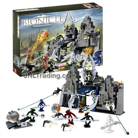 Lego Year 2005 Bionicle Series Set #8769 - VISORAK'S GATE with Walls that Deploy Fireballs, Mini Launcher and Catapult Plus 6 Mini Toa Hordika and 7 Mini Visorak Minifigures (Pieces: 325)