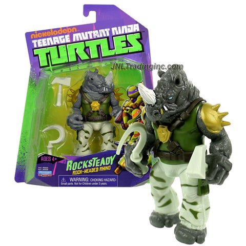 Playmates Year 2014 Nickelodeon Teenage Mutant Ninja Turtles 5 Inch Tall Action Figure : Rock-Headed Rhino ROCKSTEADY with Hammer and Sickle