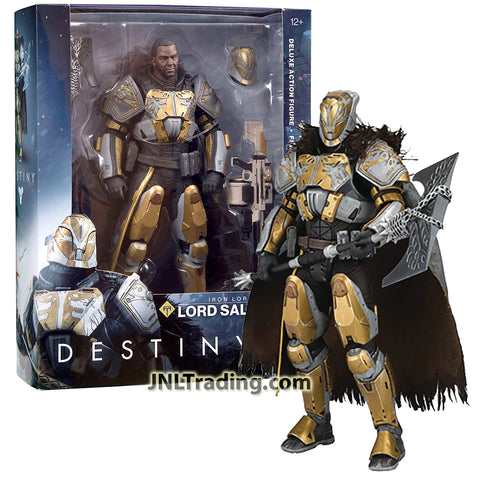 McFarlane Toys Destiny Series 10 Inch Tall Deluxe Action Figure - IRON LORD SALADIN with Helmet, Rifle and Battle Axe
