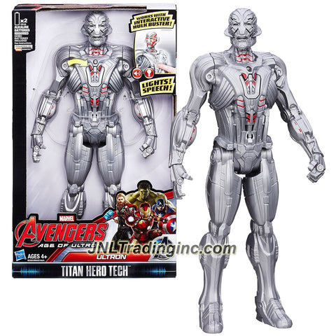 Hasbro Year 2015 "Marvel Avengers Age of Ultron" Titan Hero Tech 12 Inch Tall Electronic Action Figure - ULTRON with Light and Speech Feature