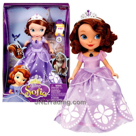 Year 2012 Animated DVD Series Sofia the First 11 Inch Doll Set - SOFIA with Tiara and Necklace
