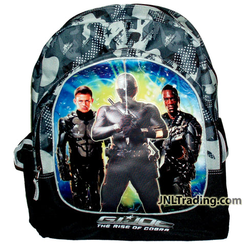 GI JOE The Rise of Cobra Camo Grey Backpack with Image of Duke, Snake Eyes and Heavy Duty