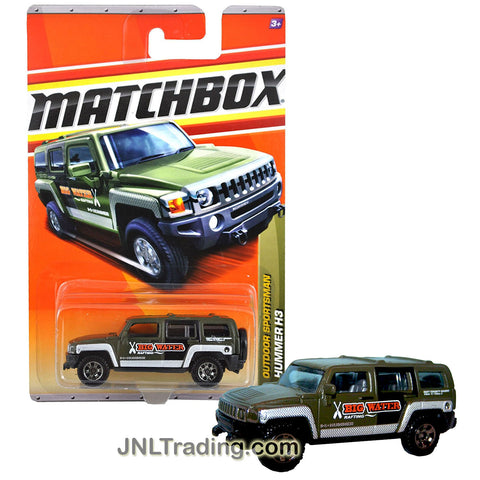 Matchbox Year 2010 Outdoor Sportsman Series 1:64 Scale Die Cast Car Set #83 - Big Water Rafting Dark Green SUV/Sport Utility Truck HUMMER H3 T8980